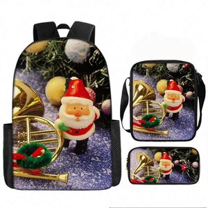 Sac à dos de Noël personnalisable par sublimation, étanche, avec trousse à crayons et sac de rangement, ensemble 3 pièces durable pour garçons - Product Image 1