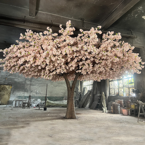 Cây hoa anh đào nhân tạo hình vòm trang trí phòng ăn, kiểu ô dù lớn bằng lụa đỏ, kích thước tùy chỉnh 3m 4m 5m 6m - Product Image 3
