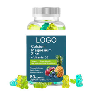 Compléments alimentaires en gommes à mâcher Calcium Magnésium Zinc + Vitamine D3 Gommes à mâcher Personnalisation OEM - Product Image 1