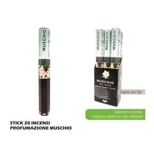 Confezione da 20 Bastoncini di Incenso al Muschio per Diffusore di Aromaterapia e Porta Incenso - Product Image 1