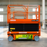 Plateforme élévatrice à ciseaux électrique hydraulique KCCL KNSL-14, hauteur maximale 10 m, capacité 1000 kg, autopropulsée, acier allié, empattement 2500 mm