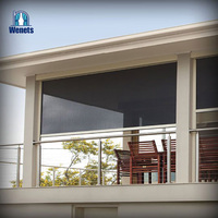 Stores à enroulement extérieurs économiques, étanches, avec protection UV intégrée, motorisés, pour pergola, design traditionnel, horizontaux