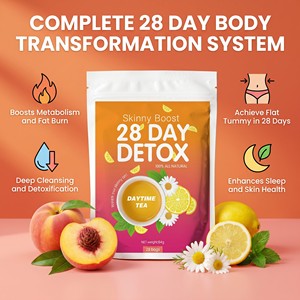 biologico 28 giorni Detox dimagrante tè per adulti perdita di peso per il metabolismo del bruciatore di grasso Boost scatola - Product Image 3