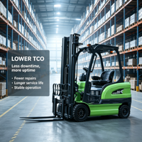 Chariot élévateur contrepoids 3 tonnes d'origine usine, sur mesure, avec batterie au plomb pour la logistique