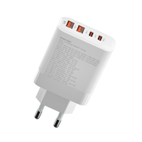 Chargeur GaN portable Maimi EU Travel Pd 65W, adaptateur de charge rapide pour ordinateur portable, multi-ports USB C, chargeurs de téléphone portable de type C