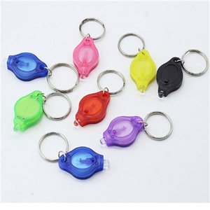 Portachiavi LED luce bianca blu Mini torcia rotonda di plastica portatile piccola torcia regalo bomboniera di alta qualità - Product Image 6