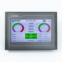 Pantalla táctil HMI industrial original MCGS de 7 pulgadas 800*480 con carcasa de ABS, Ethernet RS485, panel HMI para control de automatización PLC