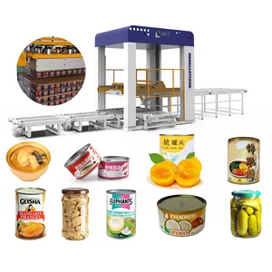 LWT Custom Fruit Pineapple Canning Packaging Line Automatic Tin Cans Palletizer Machine