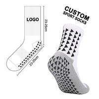 Fabrication OEM, chaussettes de football respirantes, logo personnalisé, antidérapantes, avec grip, chaussettes de football