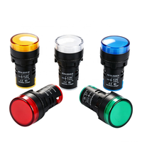 Mini voyant lumineux LED AD16-22DS avec trou de montage de 22 mm, lampe de signalisation pour équipement électrique AC/DC12V 24V 220V 380V