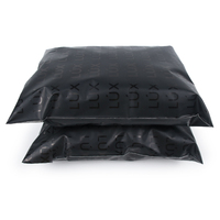 Tas pengiriman plastik Matte berperekat hitam kustom Matte mengkilap Spot UV Poly Mailer kemasan untuk pakaian