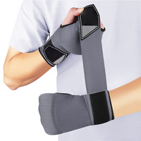 Vendas de mano elásticas de poliéster con acolchado de gel de 4 mm, medio dedo, para Muay Thai y Boxeo, de ajuste rápido, 2 en 1, protector de mano