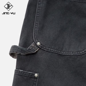 Nouveau design de shorts slim pour hommes, belle rue, short d'été en denim surdimensionné noir délavé, short en jean vintage à bord brut, vente en gros - Product Image 3