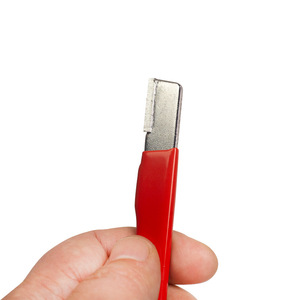 Yunbei Yb Ceramic Flat File <b>Sharpener</b> Red Plastic Handle Whetstone For Knife <b>Garden</b> Pruning Shears Sharpening <b>Tool</b> - Product Image 4