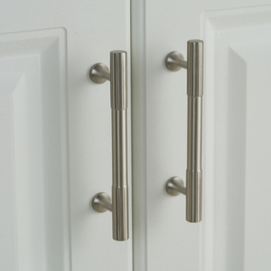 Cabinet <strong>Door</strong> Handle Modern Tapered Base Drawer Pure Brass Handle Cylindrical Vertical Knurled Stripe Furniture <strong>Door</strong> Handle - Product Image 6