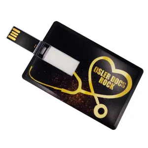 Personalizzato Full color Impronta logo 8GB Carta di Credito Forma USB pen drive regalo di promozione carta di USB bastone