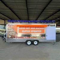 Camion de restauration rapide entièrement équipé Dream Fly 18 pieds, galvanisé, à 3 roues, remorque mobile pour la vente de snacks, homologué CE/DOT/ISO9001