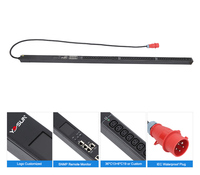 Disyuntor hidráulico electromagnético 3P 32A 36 vías C13 6 vías C19 carcasa de Metal PDU inteligente para equipos de distribución de energía