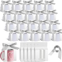 Boîtes à tasses personnalisées, boîtes à café, boîtes cadeaux avec fenêtre, boîtes d'emballage pour l'expédition, la vente, les cadeaux de mariage, les cadeaux de la Saint-Valentin, l'emballage