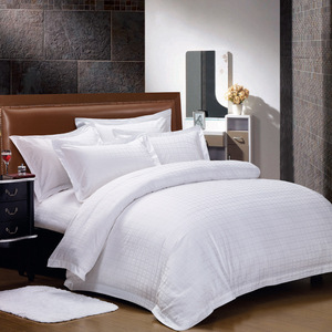 Bộ Ga Trải Giường Khách Sạn Màu Trắng Sang Trọng 100% Cotton Dải Vải Satin Ga Trải Giường Vải Lanh Giường Đôi Cỡ Queen Full King & Ga Trải & Vỏ Gối Vừa Vặn - Product Image 6