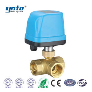 OEMカスタマイズ可能な3方向電気真鍮ボールバルブねじ接続3線水制御用カスタマイズ可能 - Product Image 2