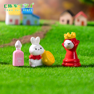 Miniature Alice giardino Micro paesaggio accessori Mini animali in resina artigianato ornamento figurine per casa delle bambole pianta decorazione casa - Product Image 5