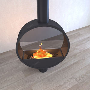 高級カスタムリング型吊り下げ式暖炉、薪で暖める吊り下げ式本物の炎、煙の出ないオープンフレーム、家庭用に最適 - Product Image 2