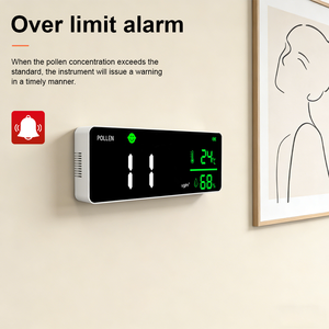 Appareil de comptage du pollen mural avancé avec thermomètre et hygromètre, prévisions précises des allergies, analyse environnementale - Product Image 4