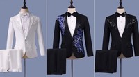 Pailletten-Stickerei Herrenanzug Leuchtender Faden Scharfe Silhouette Premium-Qualität für Roter Teppich Gala-Event Großhandelspreis