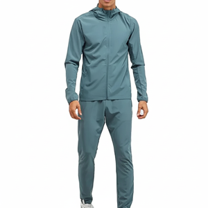 Traje de lluvia de alta calidad Chaqueta de lluvia impermeable con pantalones Material de PVC Impermeable transpirable para hombres Traje de lluvia - Product Image 1