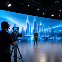 Écran LED couleur intérieur P1.25, 120 Hz, haute résolution 4K, CMS basé sur le cloud, mur vidéo LED pour studio TV virtuel