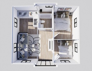 Casa Mobile di lusso casa portacontainer casa prefabbricata ville 40ft Container casa - Product Image 4