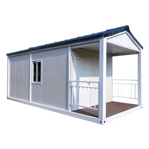 Module de vie rectangulaire moderne en conteneur avec véranda et fenêtre pour usage extérieur - Product Image 1