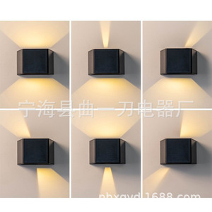 Lámpara de pared para exteriores COB 5V cuadrada, solar, LED, impermeable, para patio, balcón, iluminación exterior - Product Image 2