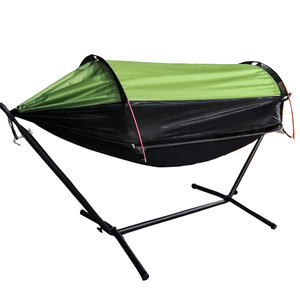 <span class=keywords><strong>Verde</strong></span> militar 270*140CM portátil ligero a prueba de sol columpio tienda colgante hamaca con mosquitera para senderismo al aire libre Camping - Product Image 4