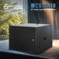 Subwoofer Activo Profesional Accuracy Pro Audio CS18A10 de 1300W RMS con Revestimiento de Poliurea, Subwoofer Activo de 18 Pulgadas