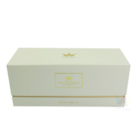 Boîte cadeau en carton pour bougie avec logo personnalisé, fermeture magnétique et insert en éponge pour un emballage de bougie de luxe