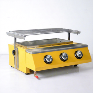 Parrilla de gas comercial de sobremesa con 3 quemadores, parrilla de gas infrarroja de cerámica para restaurante o puesto de comida. - Product Image 1