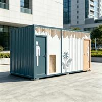 Toilettes mobiles haut de gamme personnalisées, structure en acier galvanisé, toilettes préfabriquées, éclairage LED pour événements publics en ville