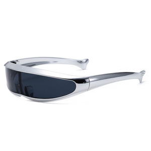 Lunettes Punk <span class=keywords><strong>X</strong></span>-<span class=keywords><strong>Men</strong></span> Transfrontalières Futuristes Tout-en-un Personnalisées Guerriers du Futur Colorées Électroplaquées Laser UV400 Unisexe - Product Image 3