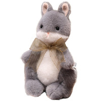 Jouet en peluche lapin debout mignon réaliste adorable confort court en peluche en coton PP jouets en peluche pour cadeau de la Saint-Valentin