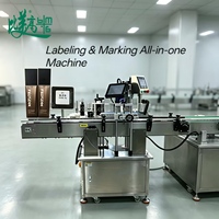 Machine de marquage laser UV, machine de codage automatique intégrée avec fonction d'étiquetage horizontal pour les flacons de cosmétiques à usage quotidien
