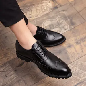 Men's Leather Dress Shoes Casual Oxford Style with Anti-Slip Cushioning Soft Insole Office Loafers for Wedding Events
