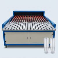 Máquina automática de conteo y apilado de vasos, estación de apilado de vasos de plástico de alta velocidad controlada por computadora.
