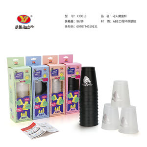 Yongjun YJ Mehrfarbiges Plastikkegel-Spiel Quick Speed Plastic Stacking Cups Lernspiel zeug mit Druck-OEM-Design - Product Image 6