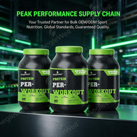 Poudre pré-entraînement OEM AegleWell saveur originale, supplément nutritionnel sportif à base de bêta-alanine, arginine et calcium, 500g, 30 portions