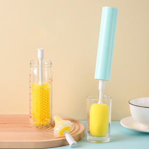 Nettoyeur de bouteille de lait électrique de haute qualité pour bébé avec brosse en silicone pour le nettoyage de bouteille d'eau brosse de bouteille en silicone à long manche - Product Image 2