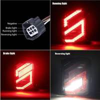 Dernière version de l'ensemble de feux arrière à LED (version US/Europe) Gladiator JT 2020-2022, étanche IP67, 6000 lumens, 6000K, prise 12-24V DC