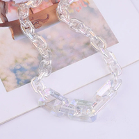 Transparente AB Farbe Acryl Twist Open Ring Perlen Anschluss Link Kette für DIY Brillen Halskette Schmuck herstellung