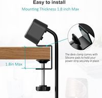 Multiprise de bureau 3 prises avec ports USB, fixation par pince, installation facile, pour bureau, maison, mobilier, au format prise AU/US